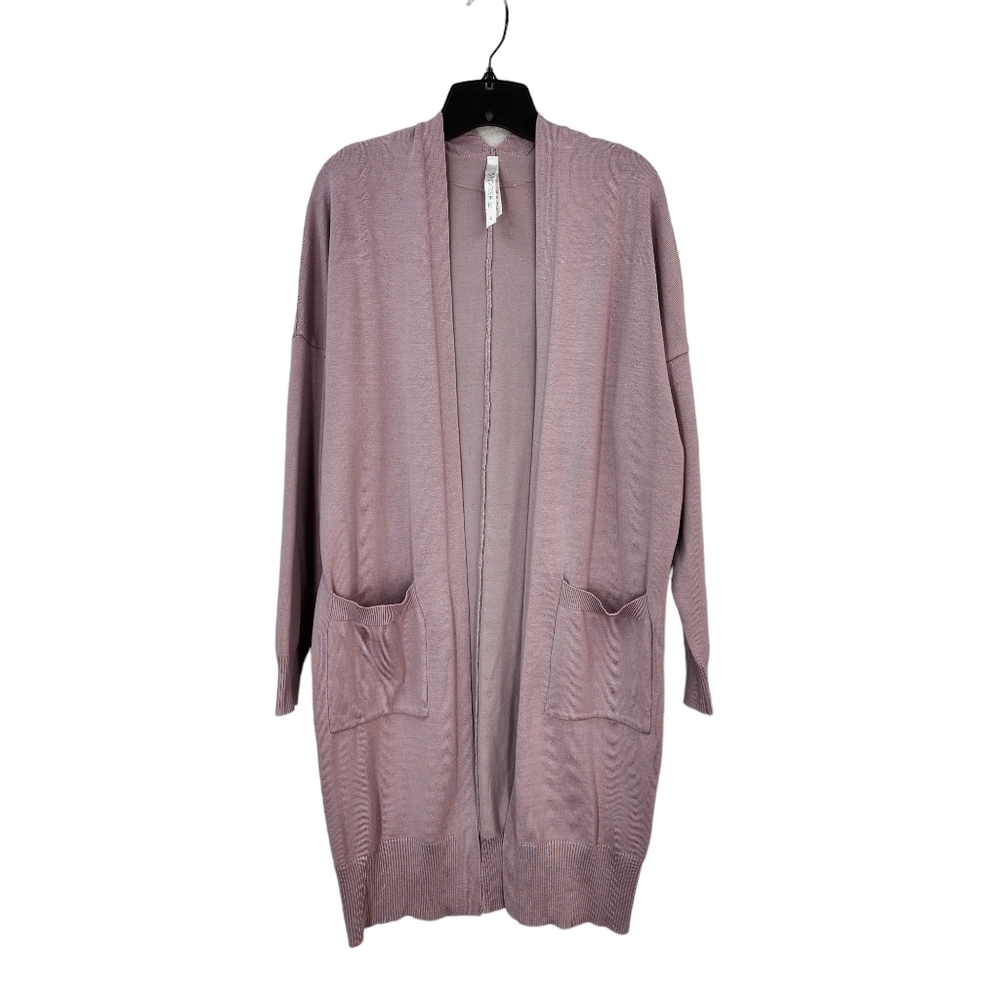 Stoosh Women's Knit Open Front Long Cardigan -L